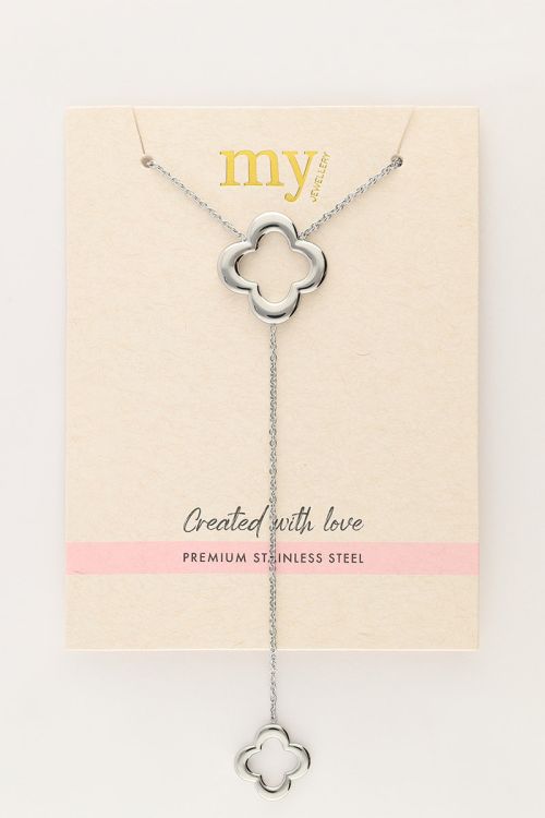 Iconic lange ketting met klavertjes