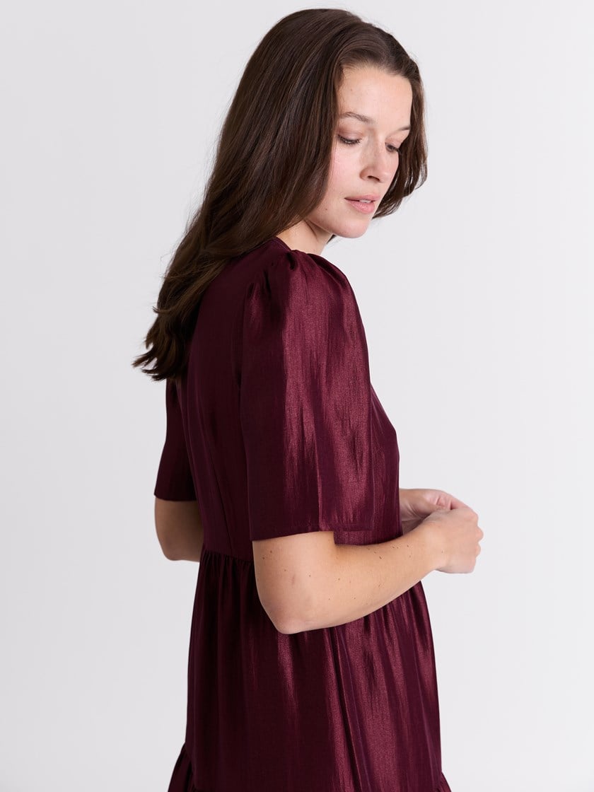 Charlene kjole Burgundy