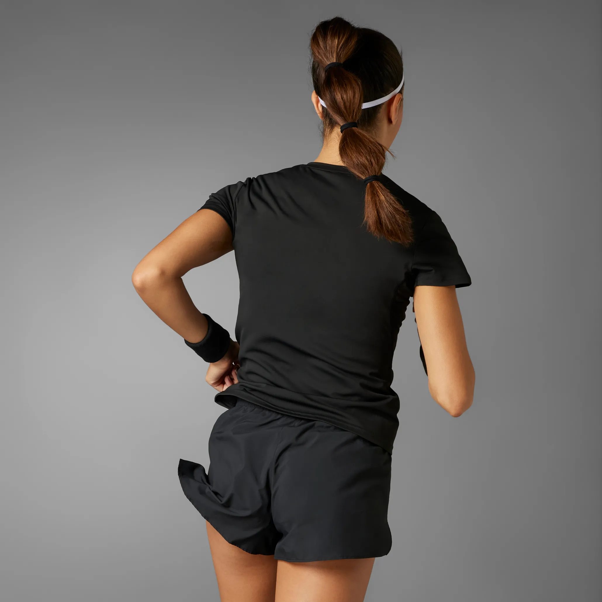 Adidas W Adizero E Tee Black Black