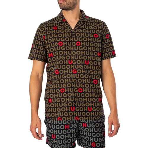 BOSS - Camisa De Manga Corta Ellino Negro