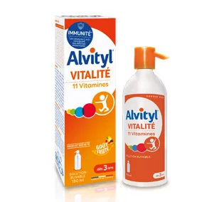 Vitalité Solution buvable multivitaminée, goût fruité - 11 vitamines - Dès 3 ans - 150ml