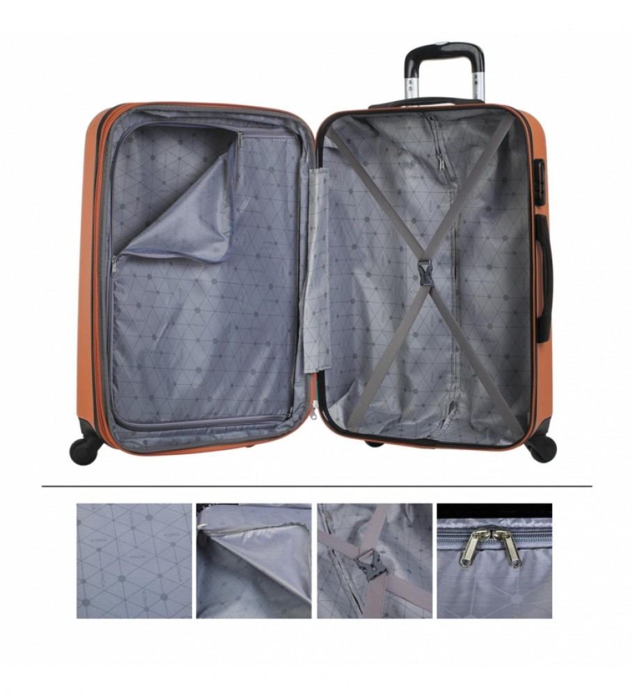 Mala ITACA T71560 laranja - 66x41x27 cm -