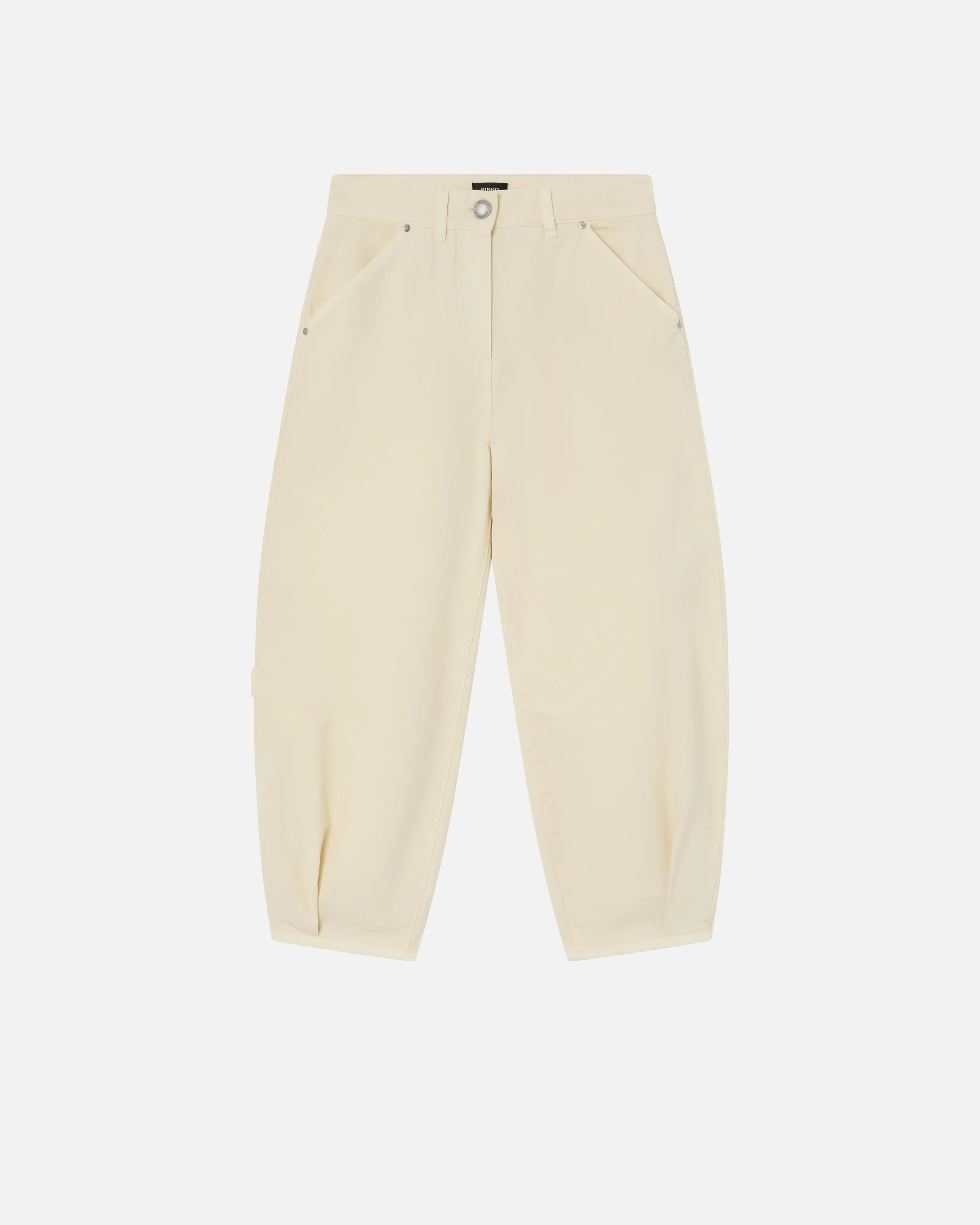 Pantalon ballon en toile de coton | Blanc