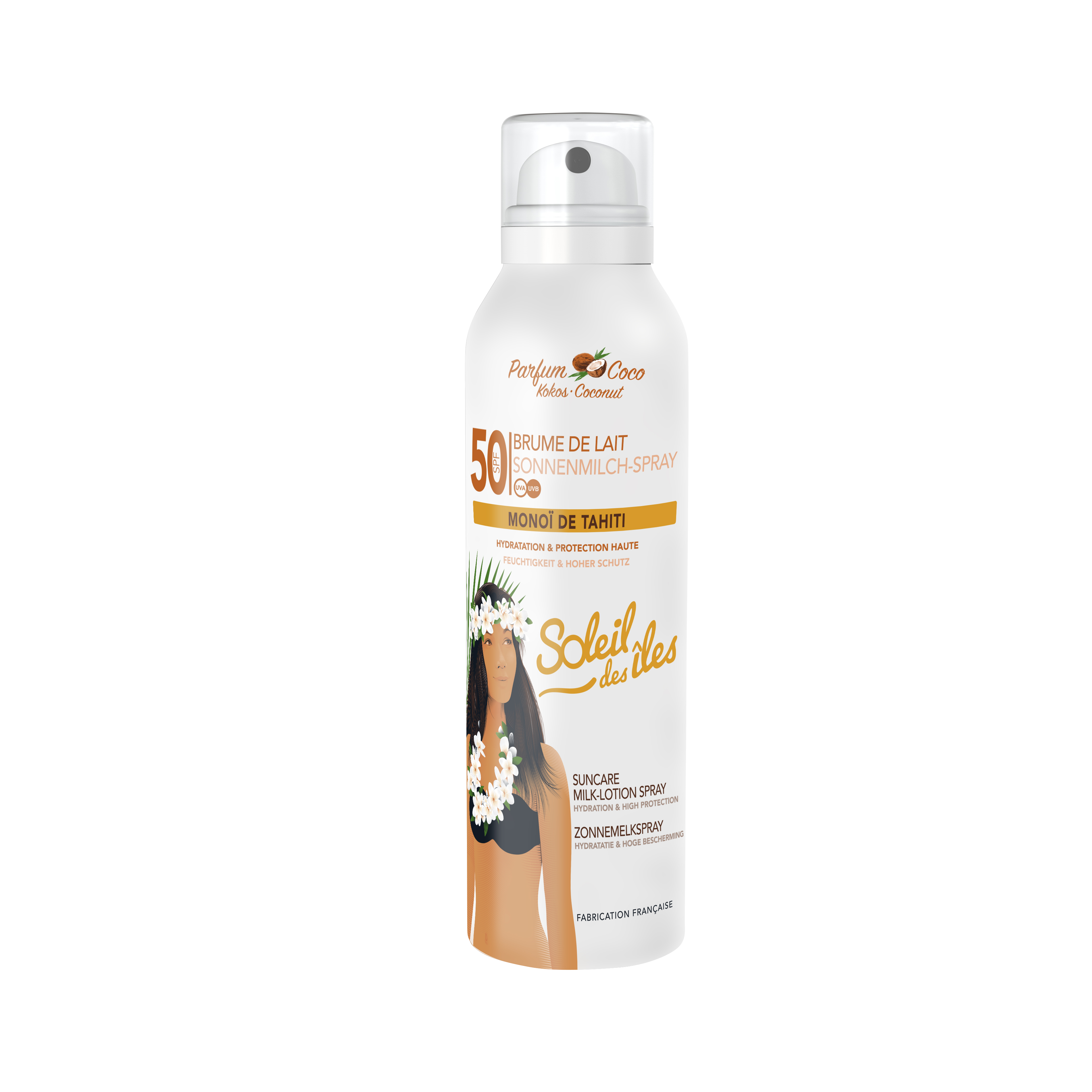 Soleil des Iles Sonnenmilch Sprühnebel Spray SPF50 Kokos Duft Spr 150 ml