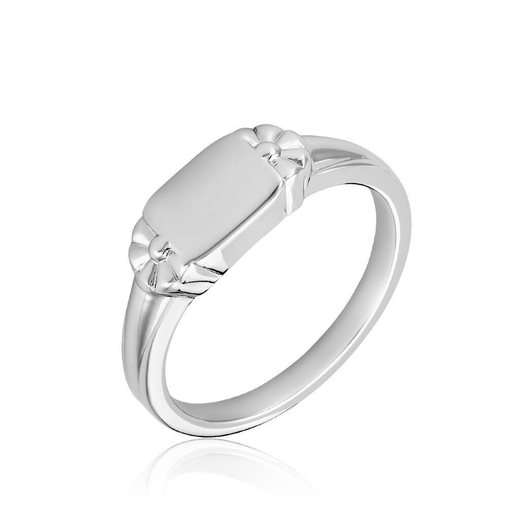Chevalière Darian Argent Blanc