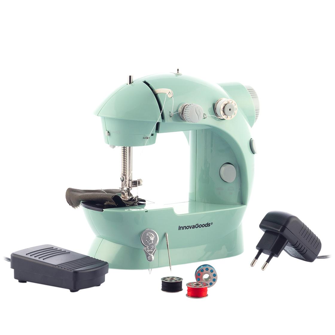 Mini-Nähmaschine, LED-Beleuchtung - Grün