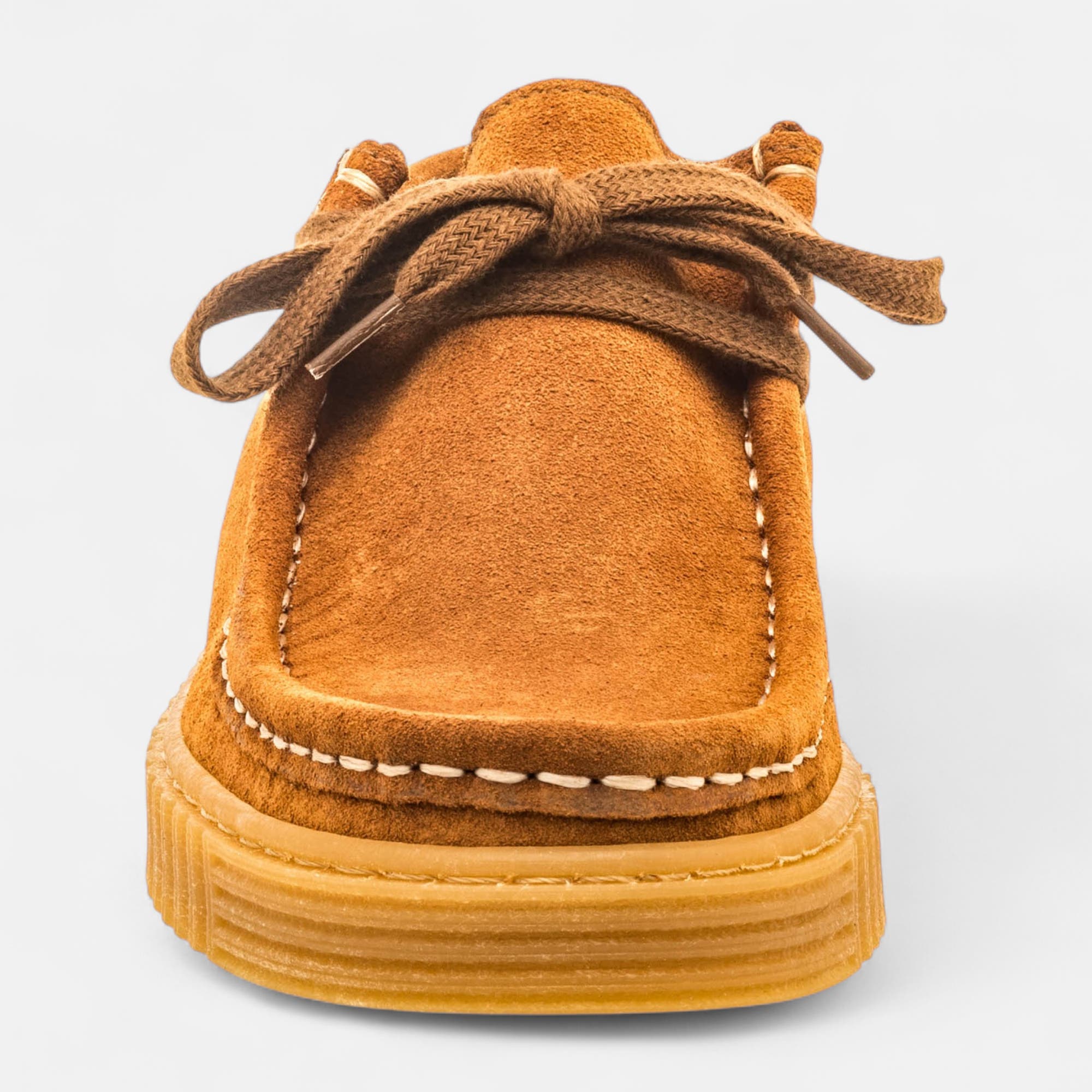 Derbies Femme en cuir cognac