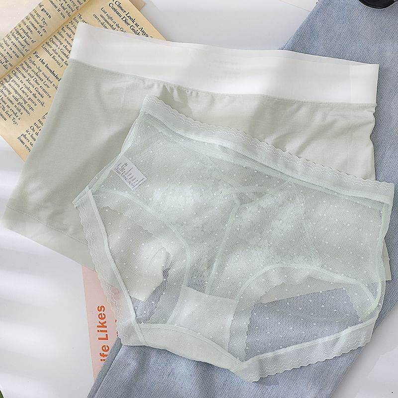 Pancherry - Matching set voor koppels: boxershort met letters + kanten slip