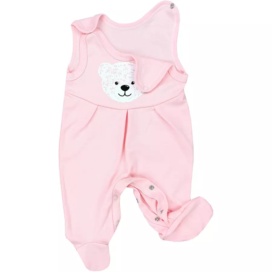 TupTam Baby Mädchen Strampler mit Fuß 3er Pack rosaweiß