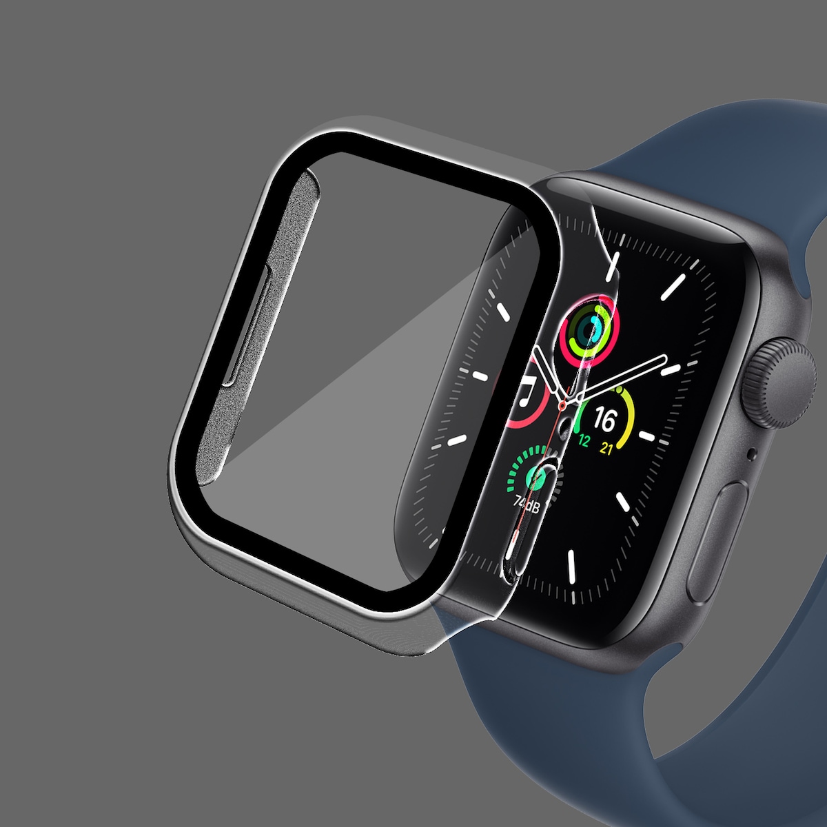 Smart klokkedeksel med skjermbeskytter Gjennomsiktig 45 mm Apple Watch 7/8