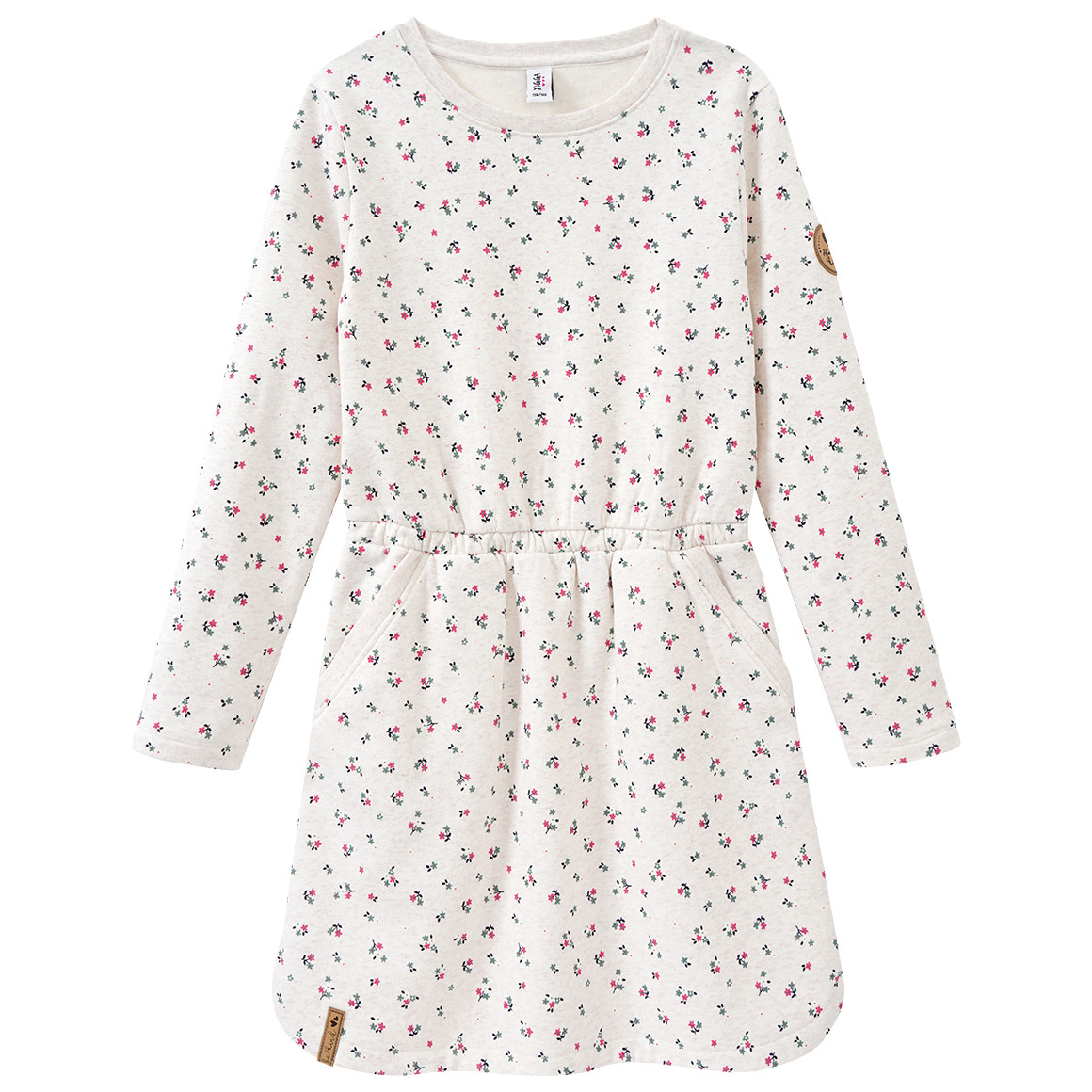 Yigga Mädchen Sweatkleid mit Blumen-Allover creme