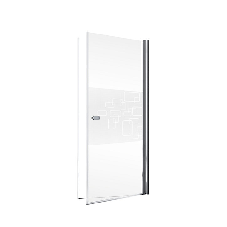 Porte de douche pivotante, 90 x 192 cm, Schulte NewStyle, verre transparent anticalcaire, Softcube