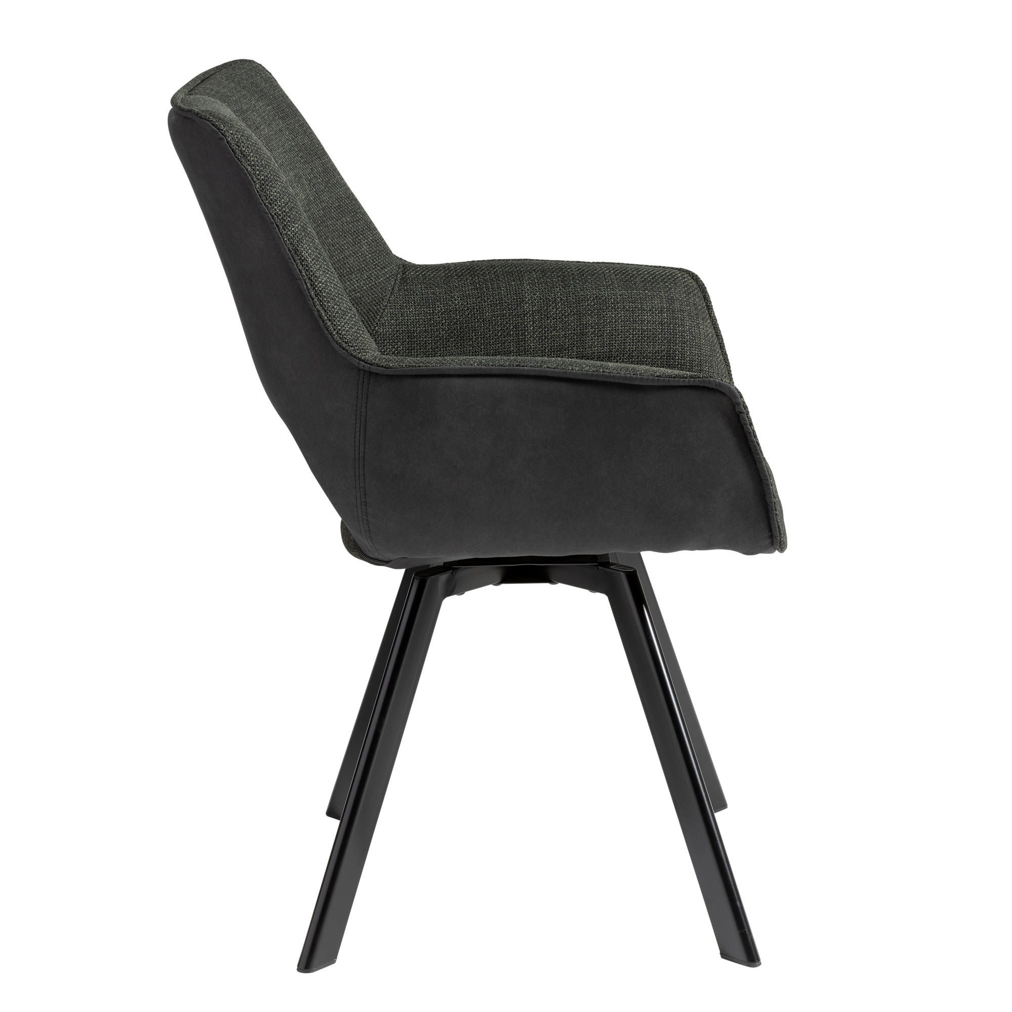 Lodge Living draaistoel Carry groen boucle