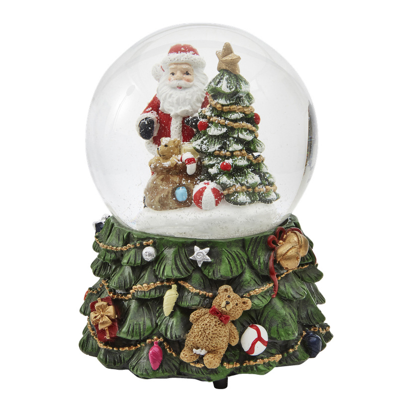Spillende snøkule med LED-belysning 15 cm