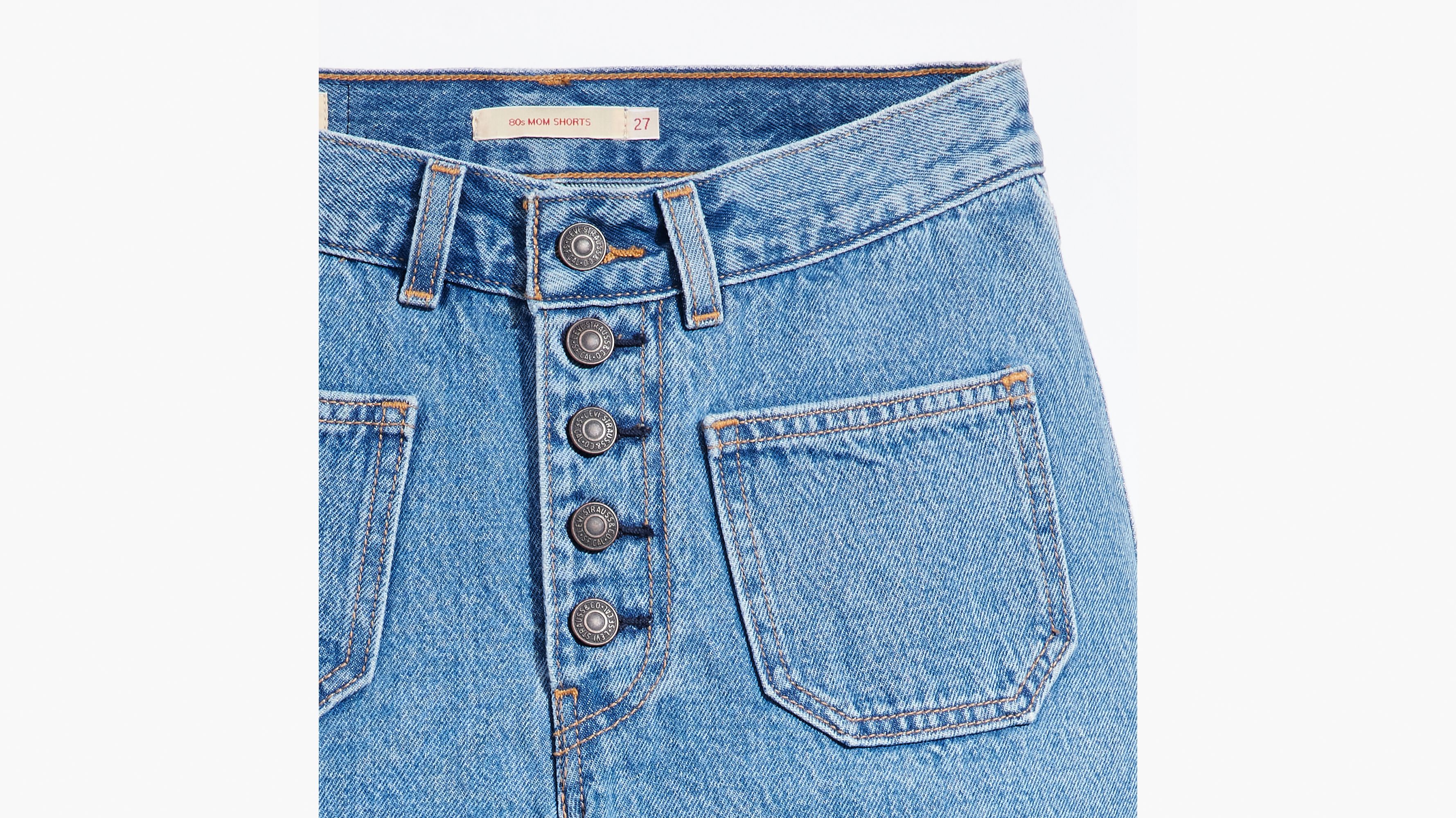 Short Mom ’80 poche plaquée - In Patches Short - Bleu
