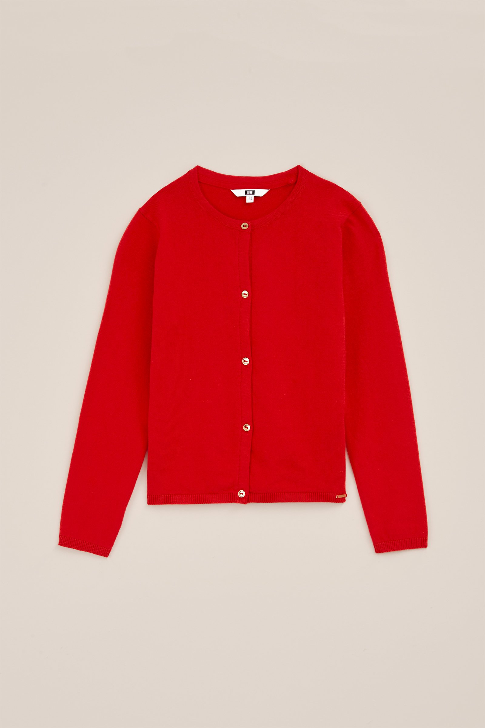 Meisjes gebreide vest WE Fashion Vuurrood
