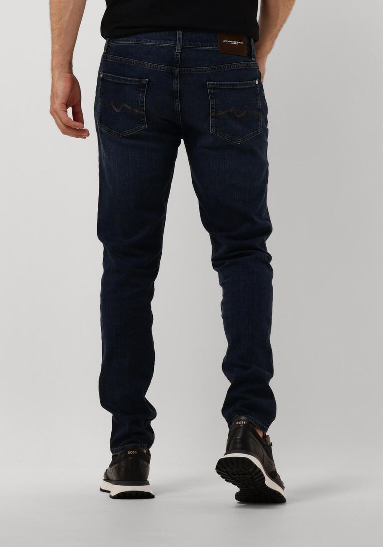 donkerblauwe 7 for all mankind slim fit jeans slimmy tapered special editon stretch tek comma
