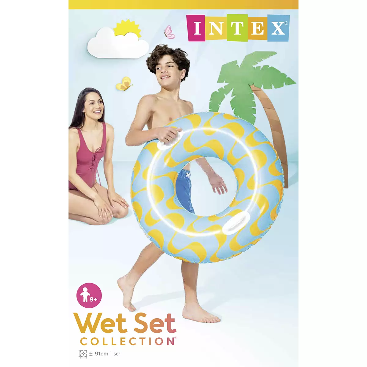 Schwimmring Intex Bunt