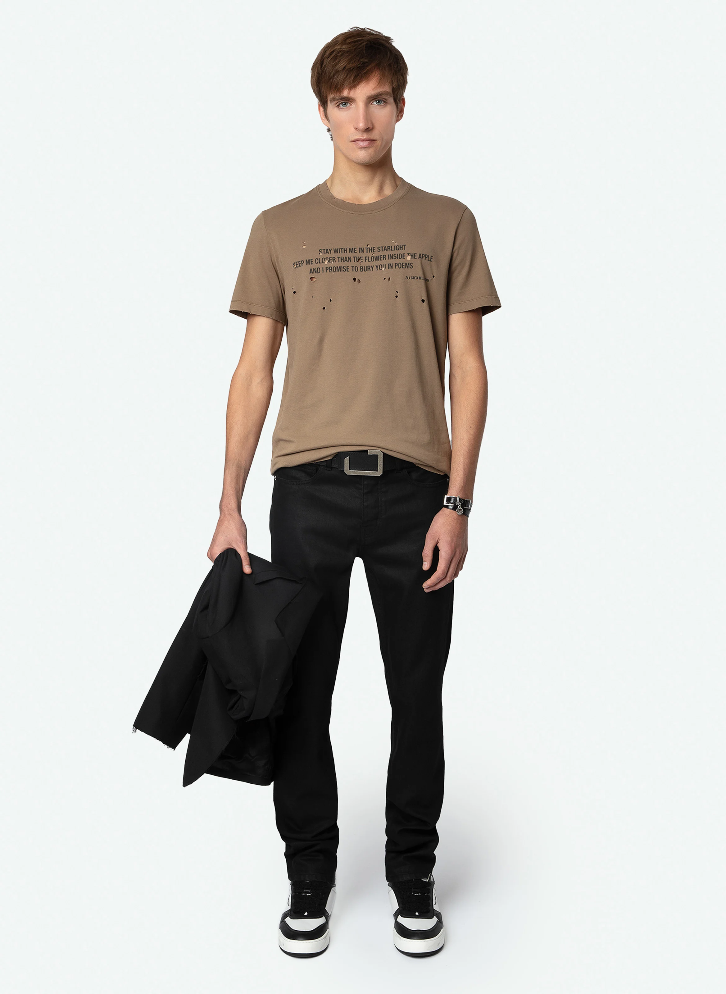 TOMMY - Tee-shirt droit en coton bio | Beige