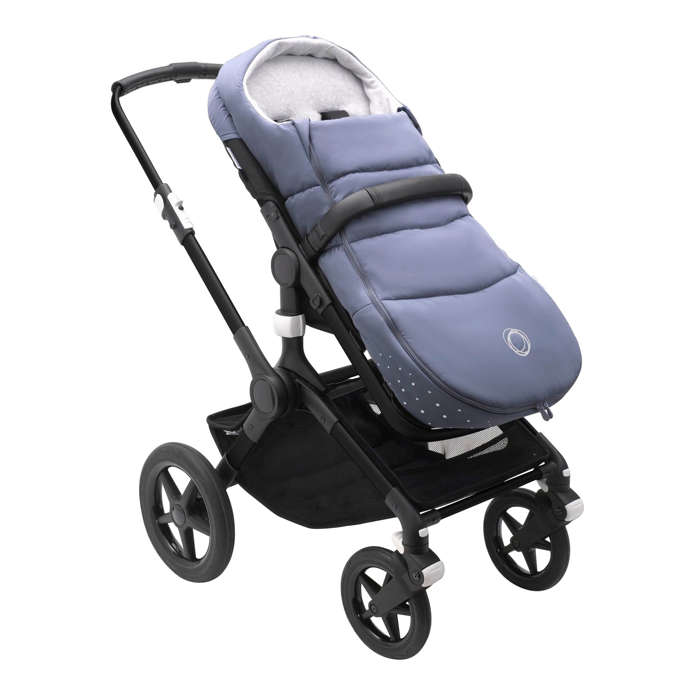 Bugaboo - Fox Cub Kombikinderwagen Trio-Set inkl. Fußsack und Getränkehalter black / stormy blue