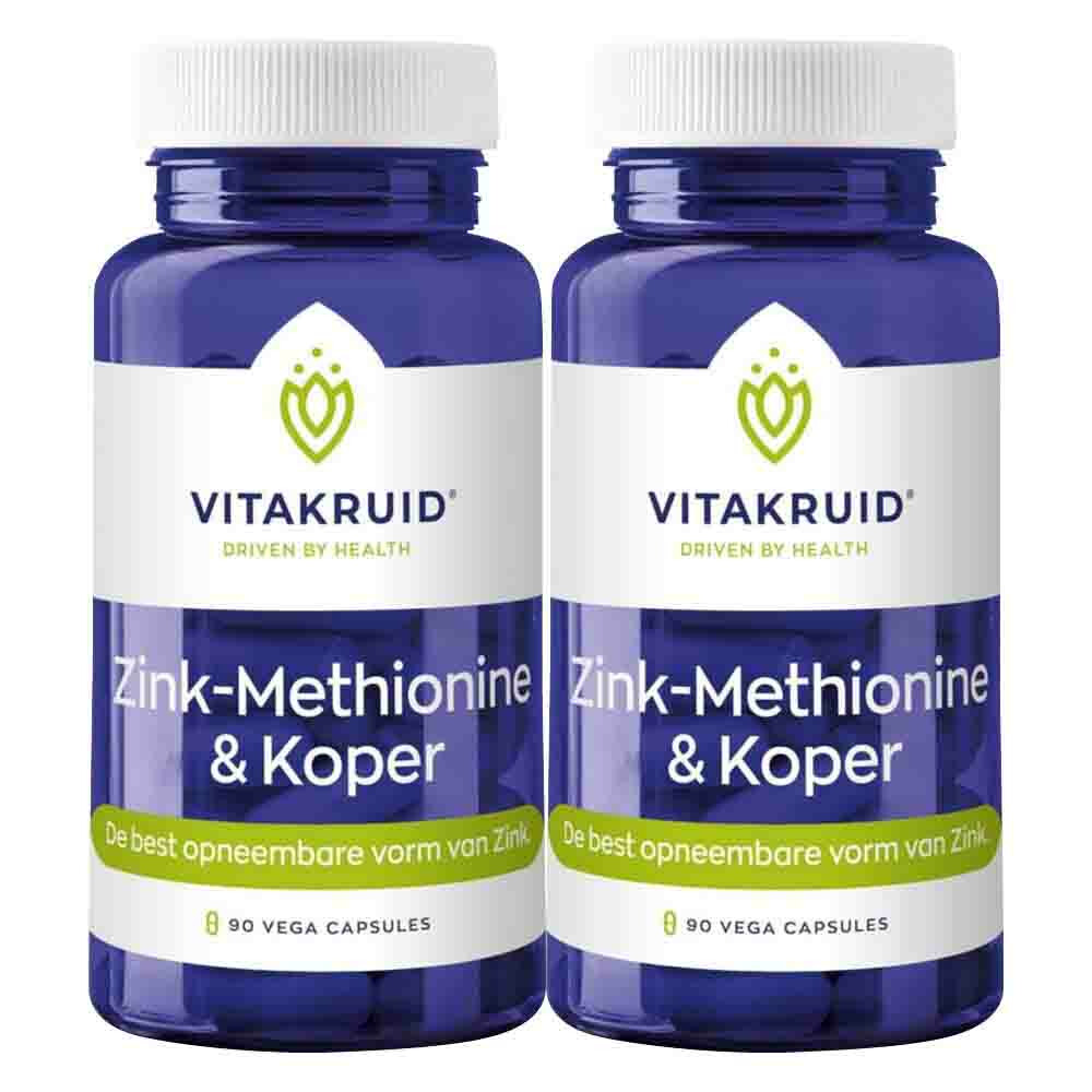 2x Vitakruid Zink Methionine Koper 90 capsules