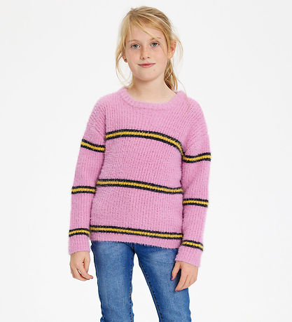 The New Bluse - Strick - TnDada - Pastel Lavender m. Gelb