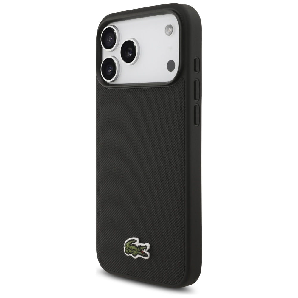 iPhone 17 Pro Max MagSafe Hardcase Hülle Iconic Petit Pique Woven Logo (LCHMP17XPVCK) - Schwarz