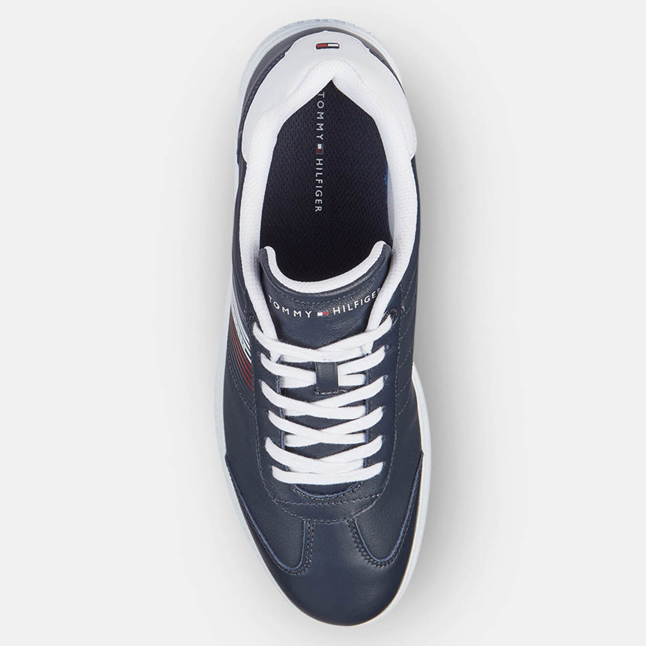 Tommy Hilfiger Baskets en Cuir Essential Corporate Cupsole bleu marine