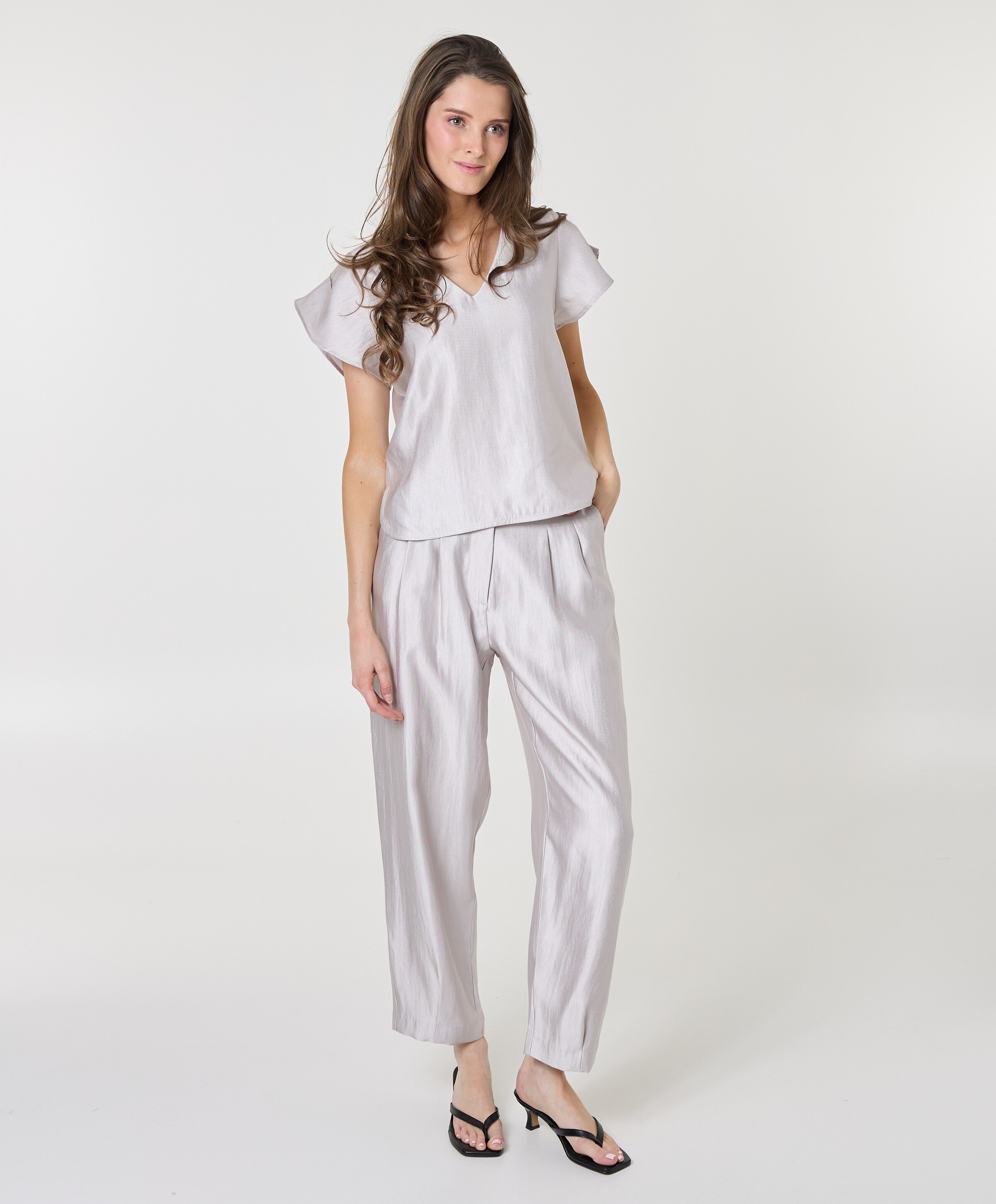 Aaiko NATALYA VIS 512 dames broek zilver