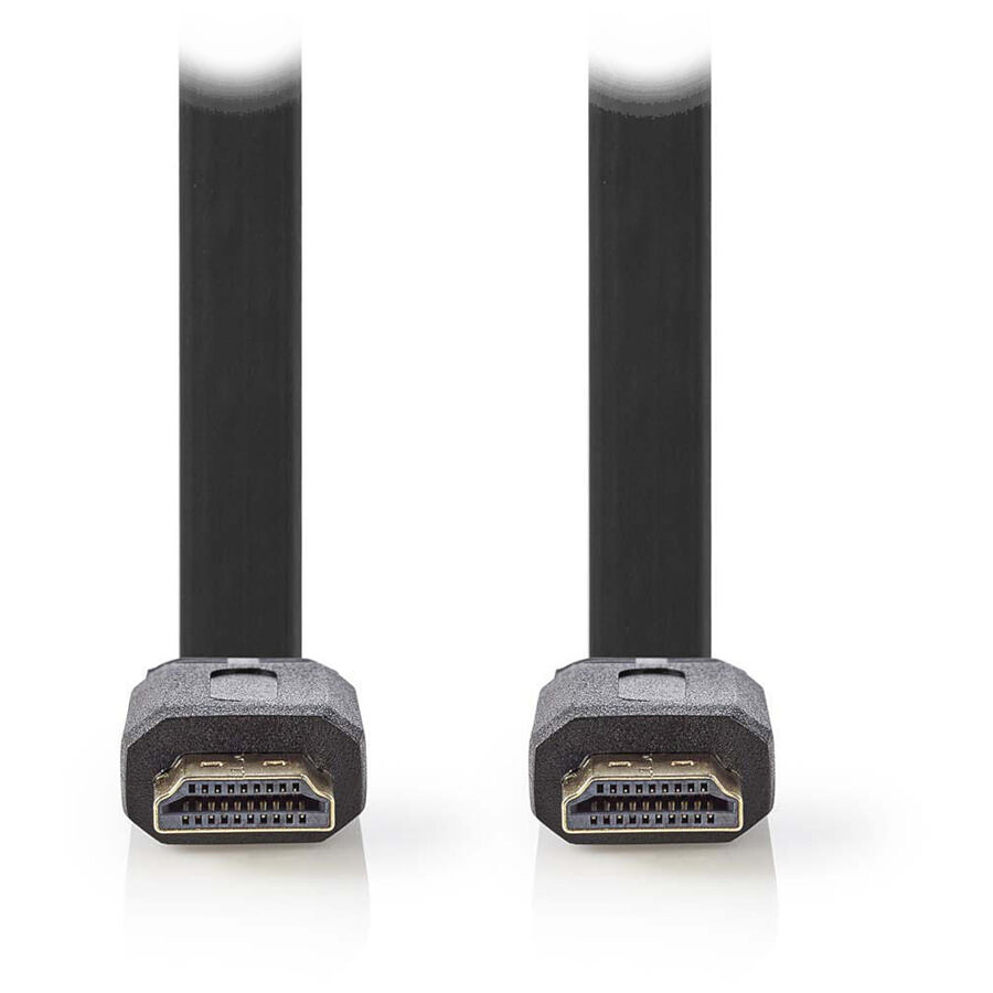 NEDIS Câble HDMI plat haute vitesse avec Ethernet Noir (2 mètres)