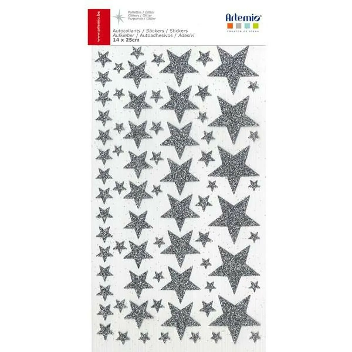 Artemio Stickers Étoiles Argentées