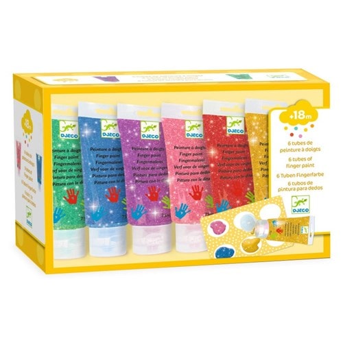 Djeco 6 tubes de peintures a doigts