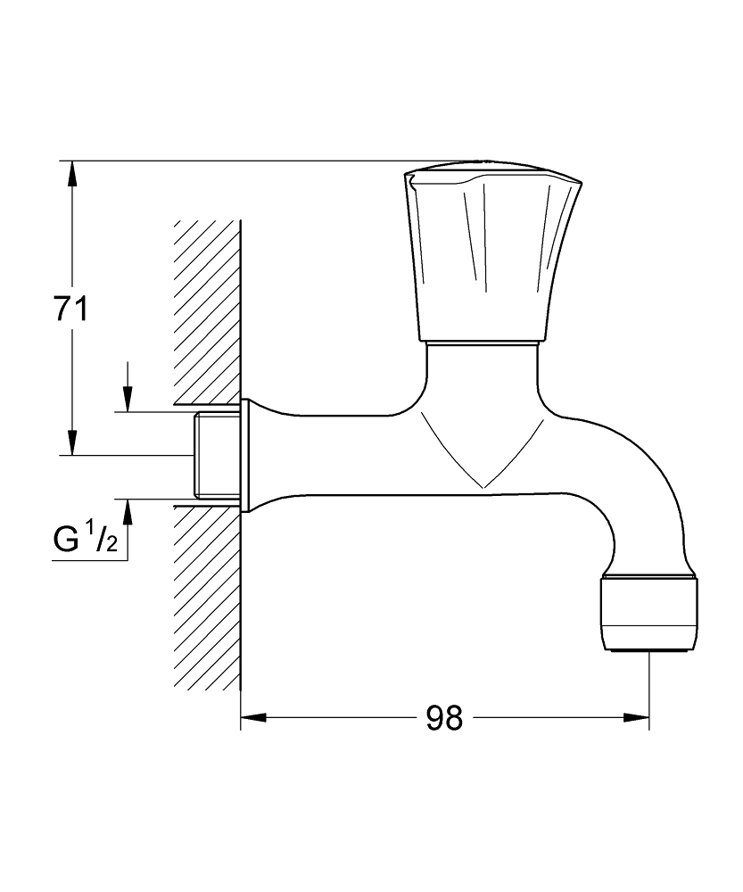 Grohe Costa-L wandtapkraan 1/2