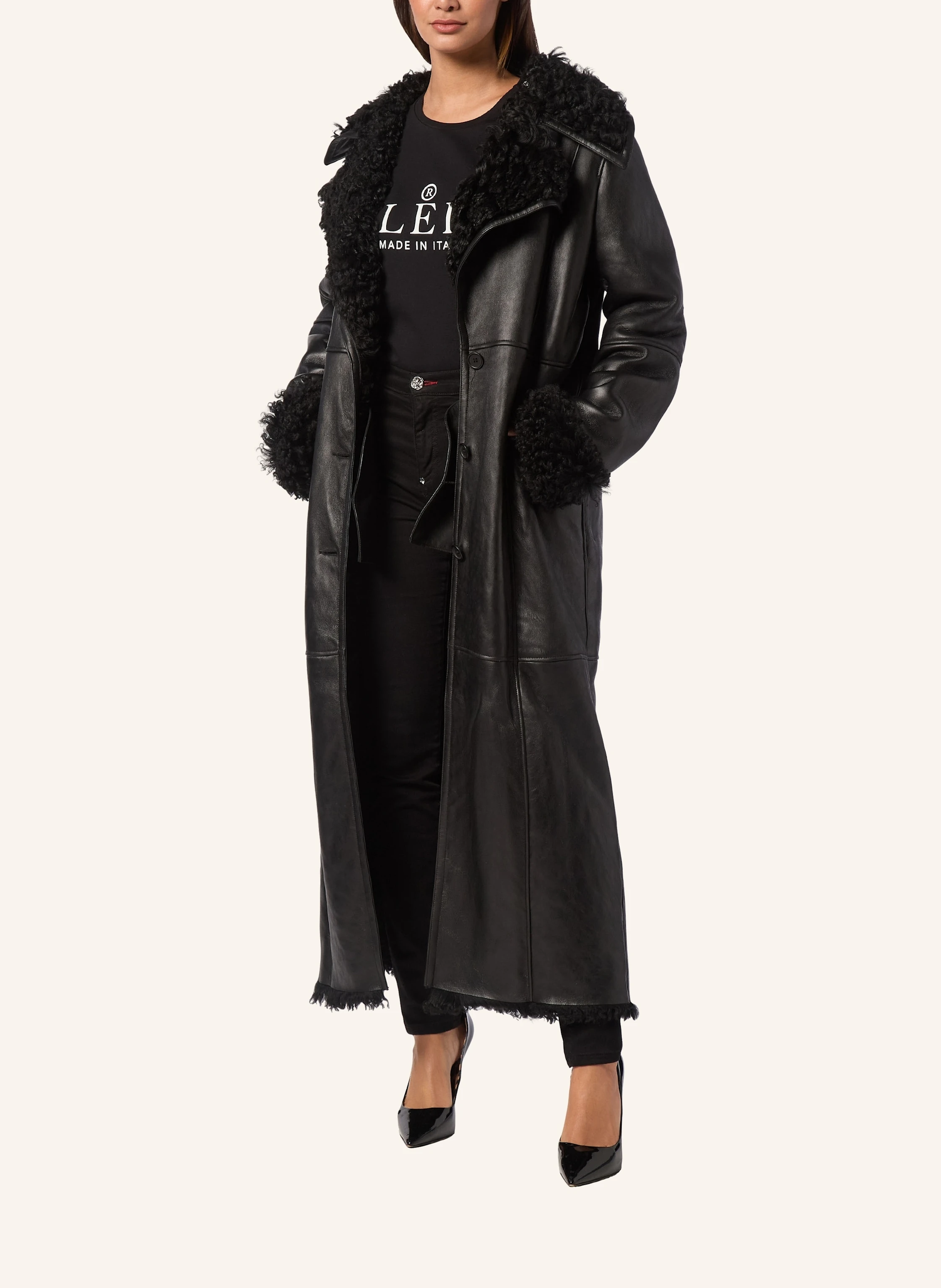PHILIPP PLEIN Lammfell-Mantel