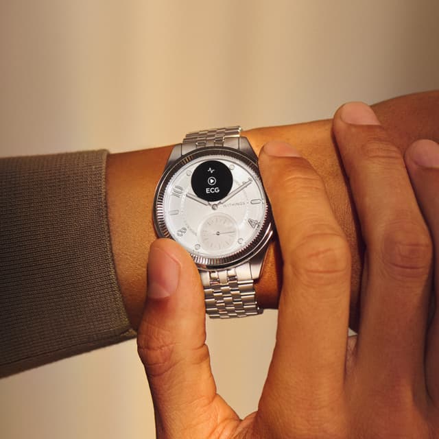 Withings ScanWatch Nova Brilliant hybridur 39 mm (sølv)