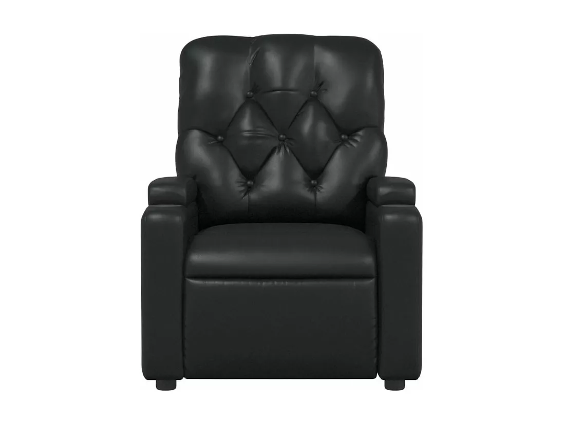 Fauteuil de massage inclinable Noir Similicuir