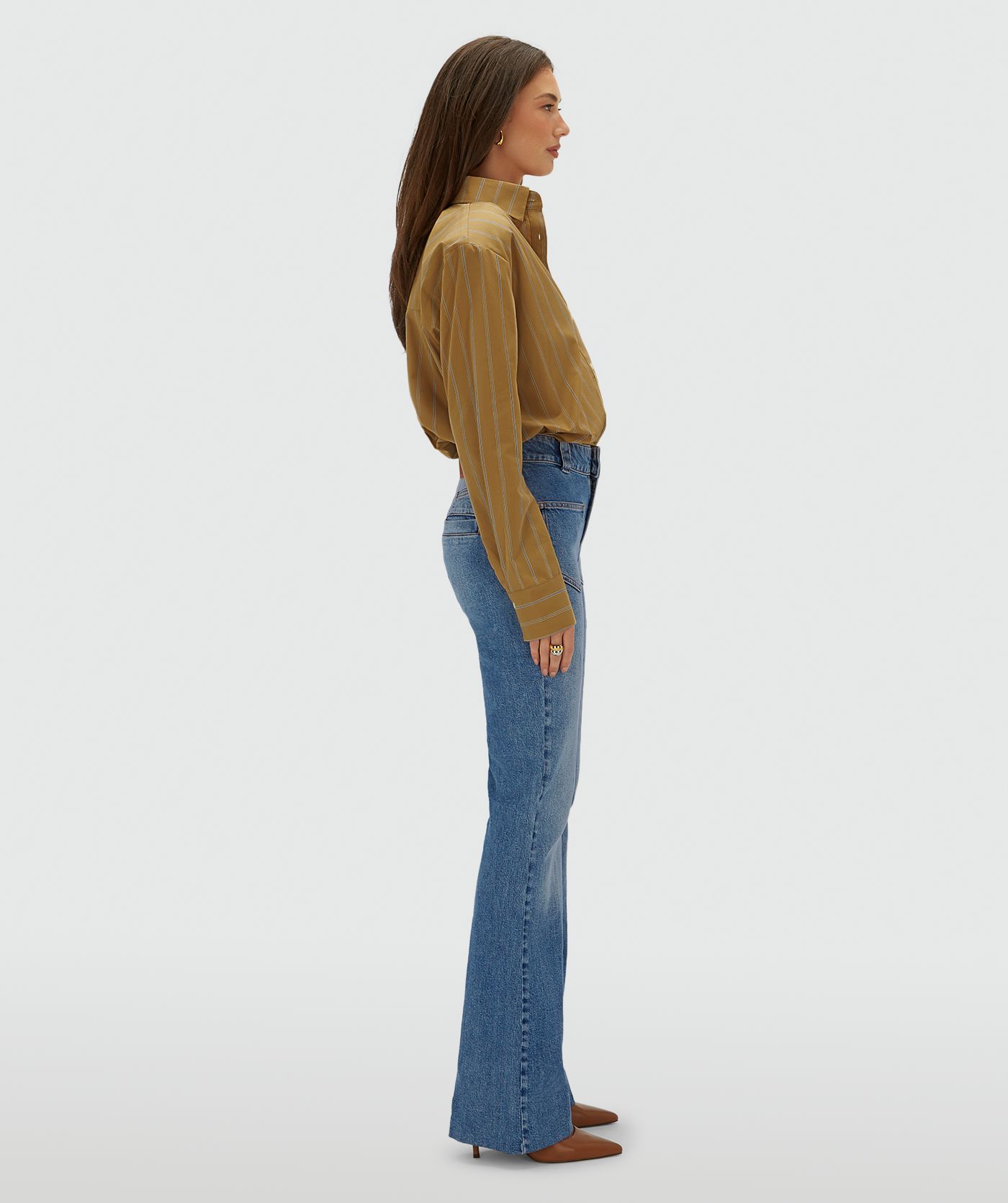 JV-VAILA fitted mid rise jeans  - blue denim