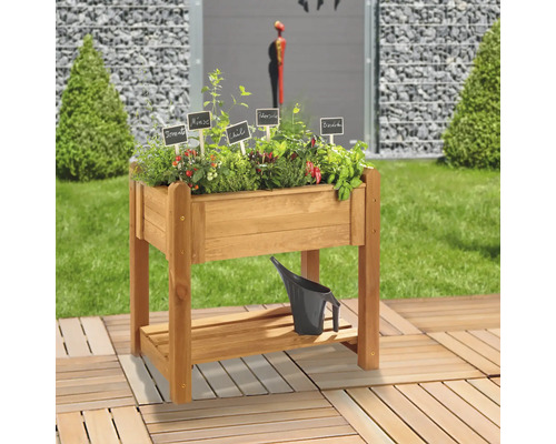 Verhoogd tuinbed op palen Basic 90x60x85 cm honing