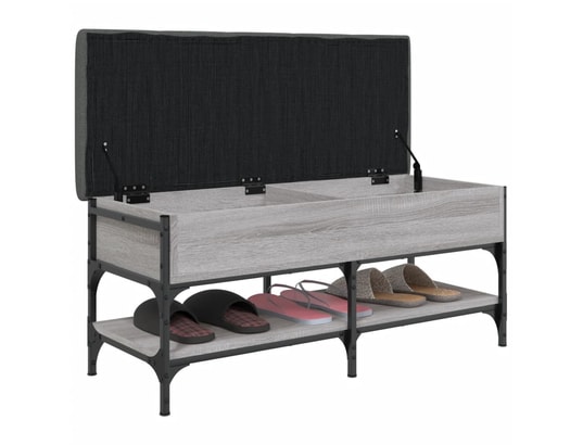 VIDAXL - Banc à chaussures sonoma gris 102x42x45 cm bois d'ingénierie
