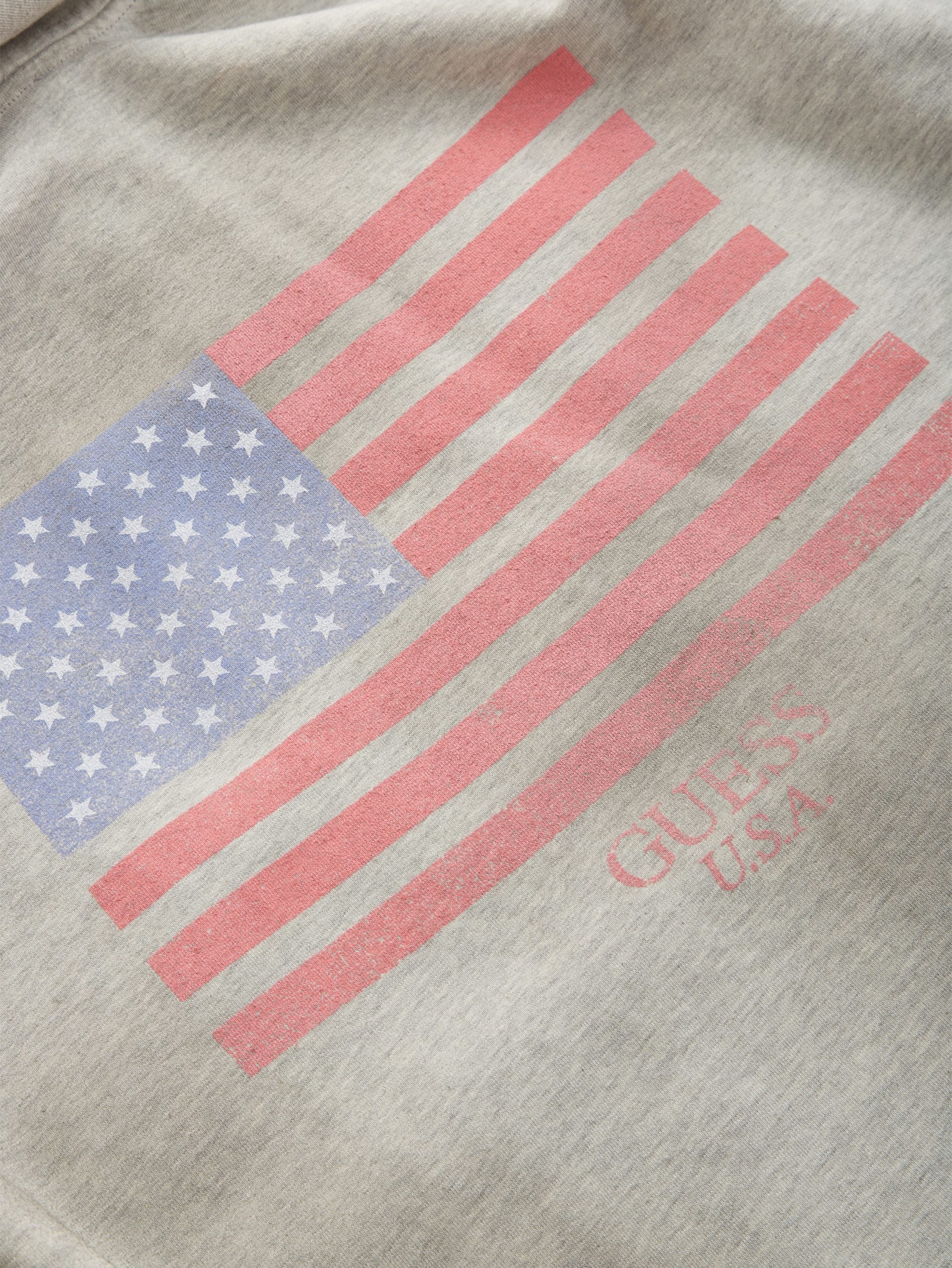 moletom vintage com estampa de bandeira Heather