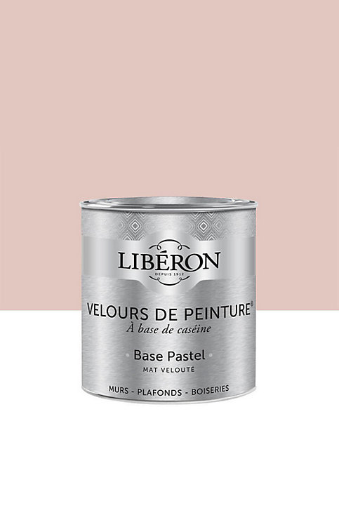 Peinture multisupport murs, plafonds et boiseries Velours de peinture rose froufrou Libéron 0,5L
