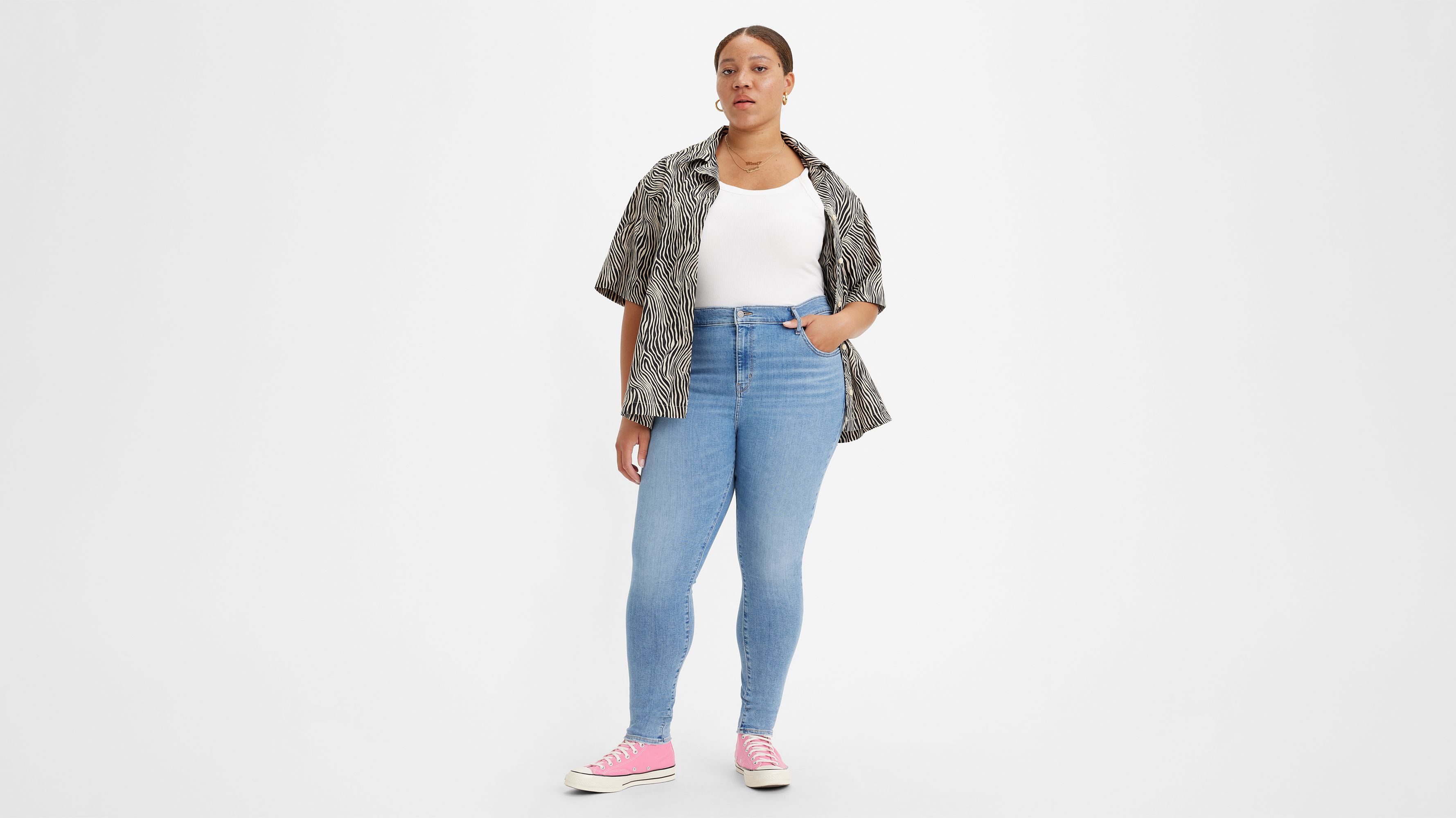 Jean 720™ taille haute super skinny (grandes tailles) - Light Indigo Worn In - Bleu