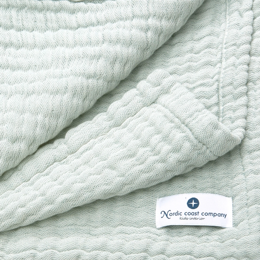 Nordic Coast Company Musselindecke Mint 90 x 120 cm