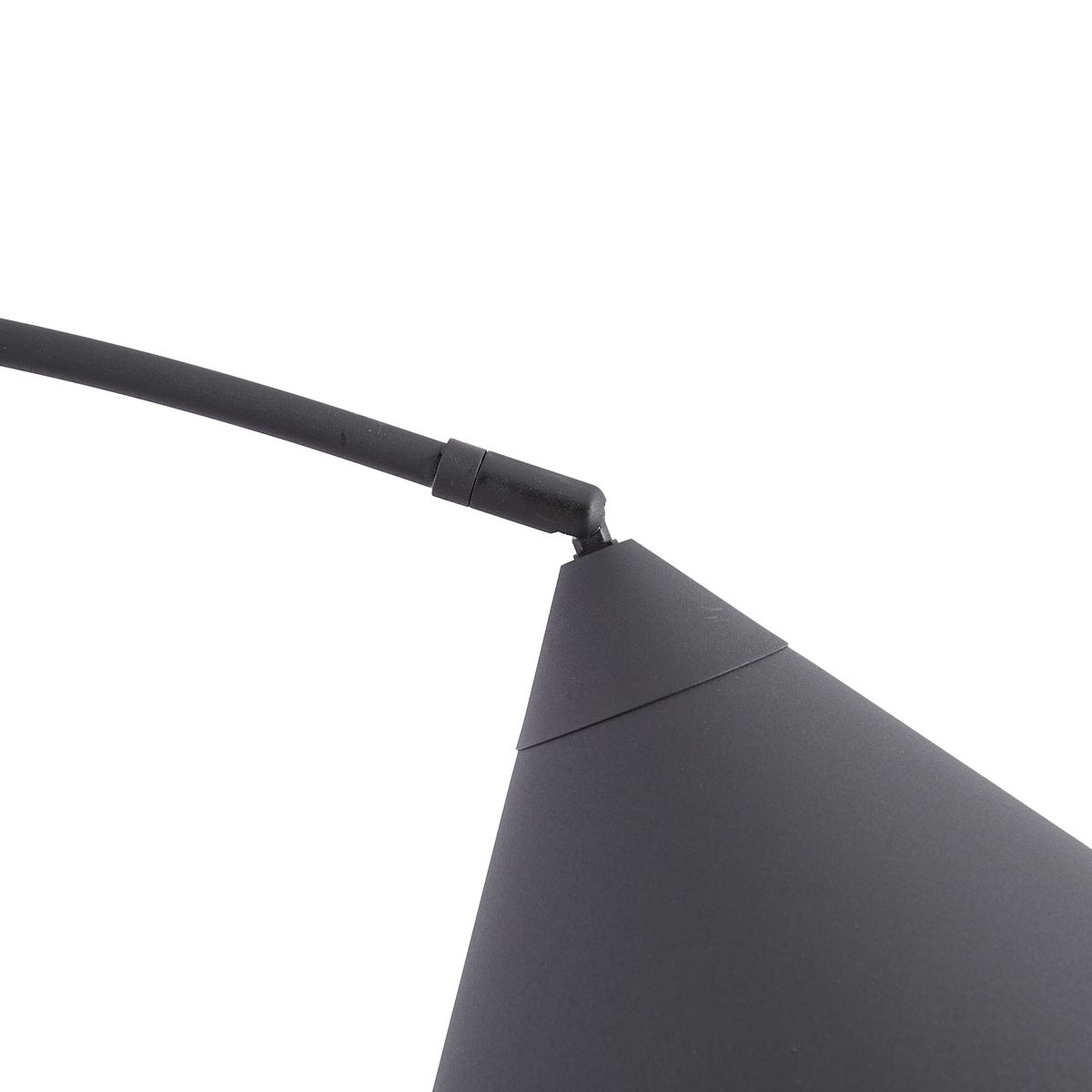 Retro vloerlamp zwart met witte binnenkant - Triangolo