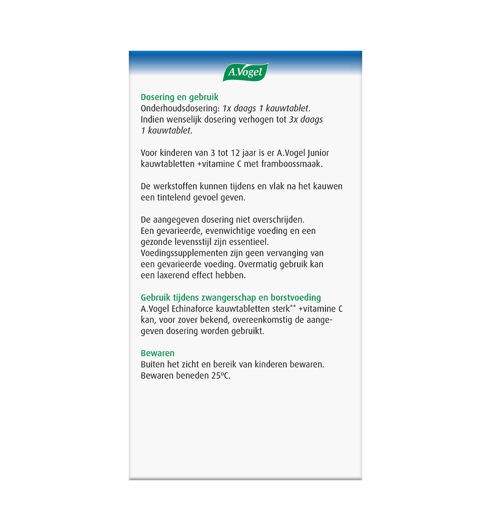 A.Vogel Echinaforce kauwtablet sterk + vitamine C (60 kauwtabletten)