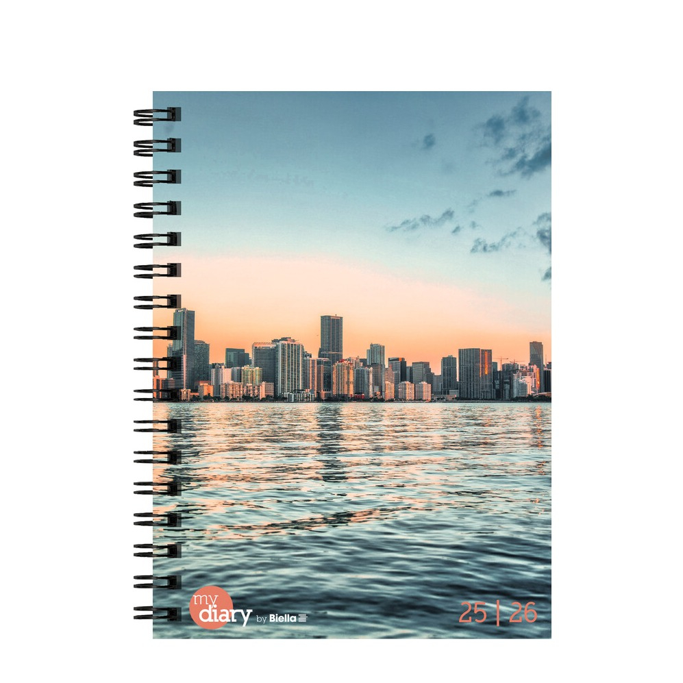 (1W/2S) 12x16.5cm mydiary Wire-O Schüleragenda Zeitplanungssystem Wochenkalender 2025-2026 (806517870026U) - Miami