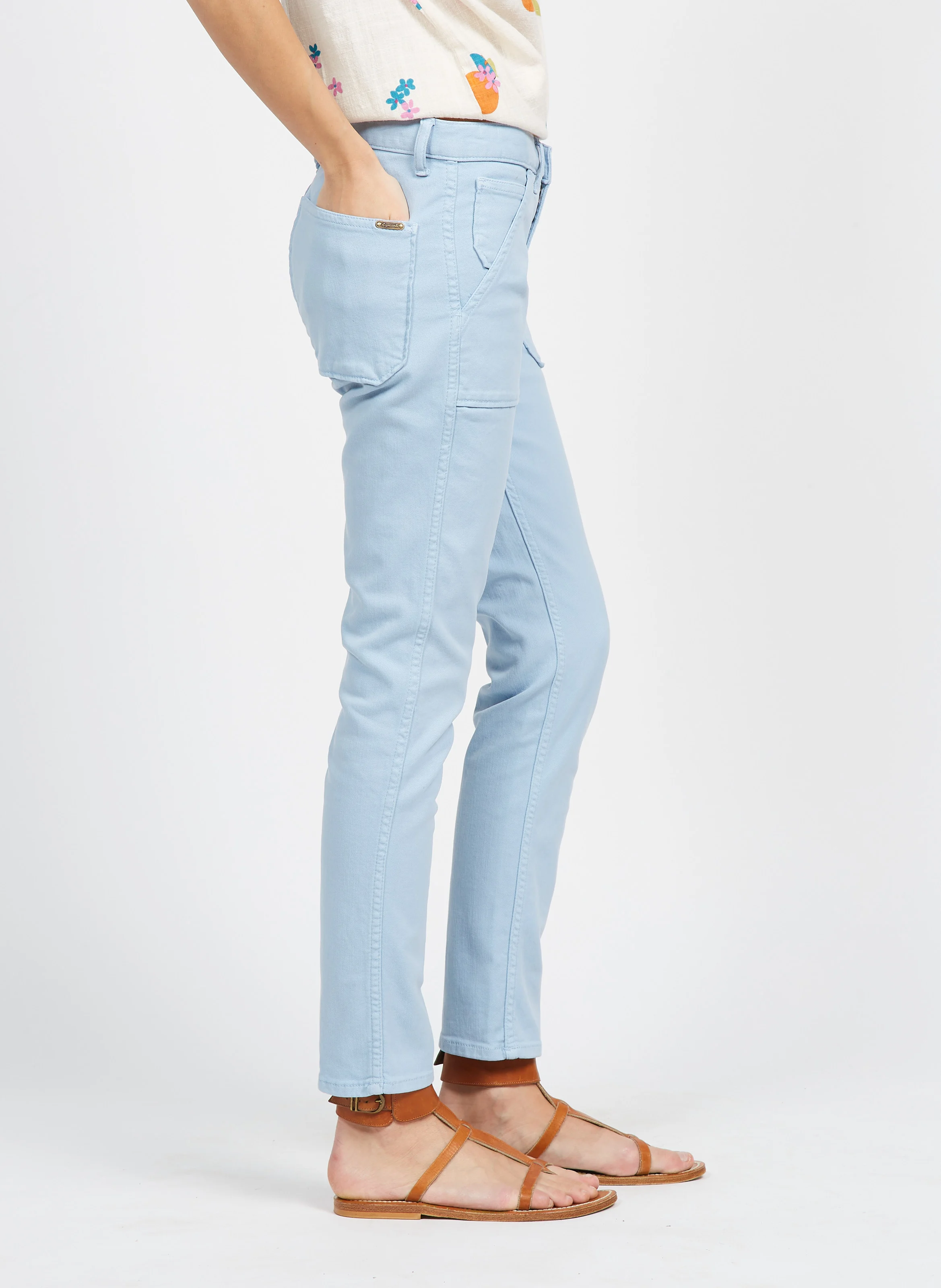 PIERCE - Jean slim en coton mélangé | Jean Délavé