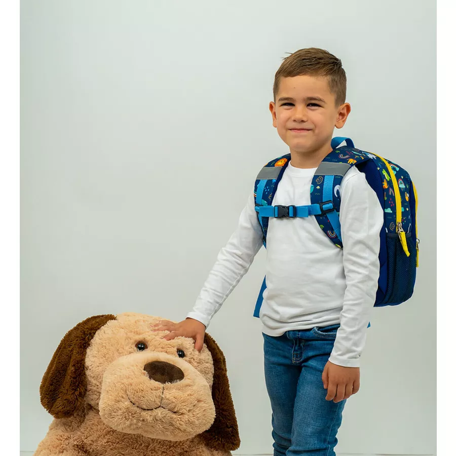 Belmil Kindergartenrucksack Kiddy Plus Kindergartenrucksack für 3-6 Jährige Kinder mit Brustgurt Little Jungle