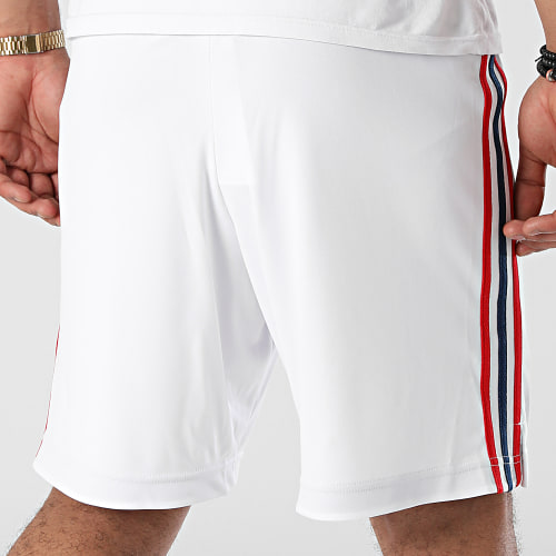Short Jogging A Bandes Arsenal GS2454 Blanc