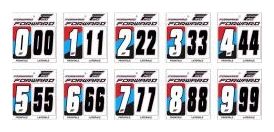 KIT NUMEROS DE PLAQUE FORWARD - BLANC - 0